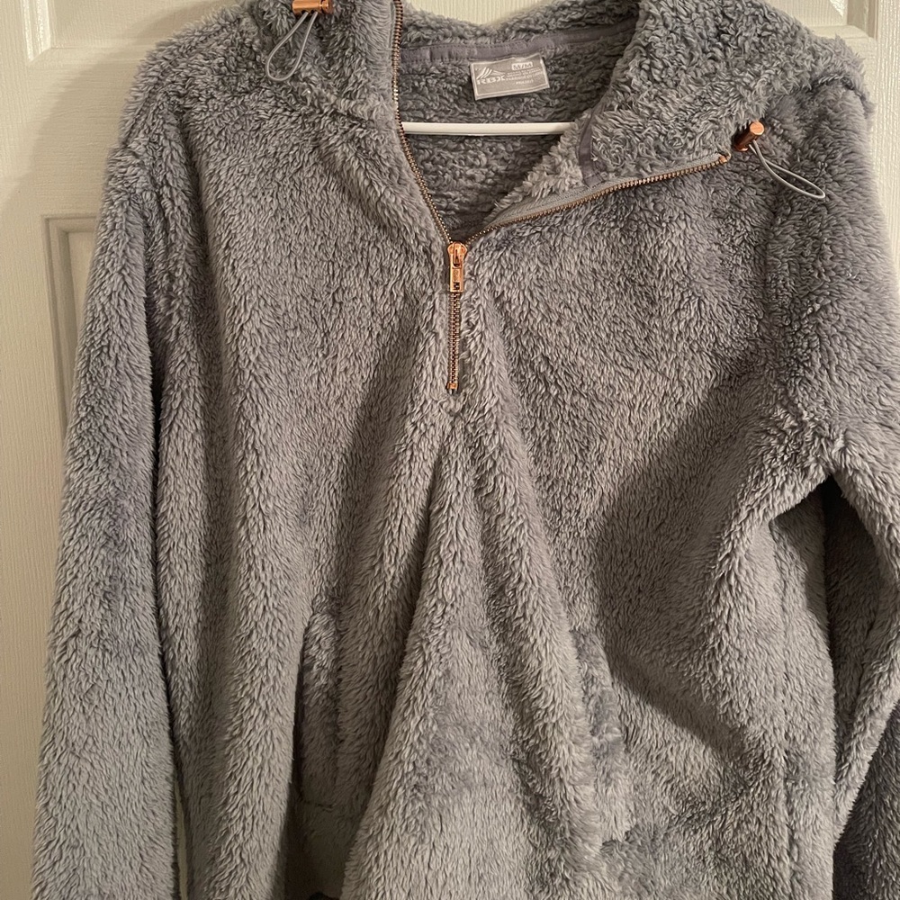 MEDIUM RBX ZIP SHERPA PULLOVER, SHADE: GRAY